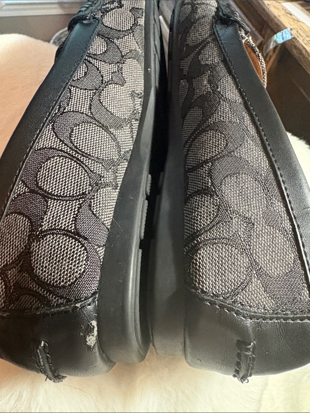 Coach Olive Monogram Loafers - Black/Grey Canvas - Size 9B - Picture 13 of 13